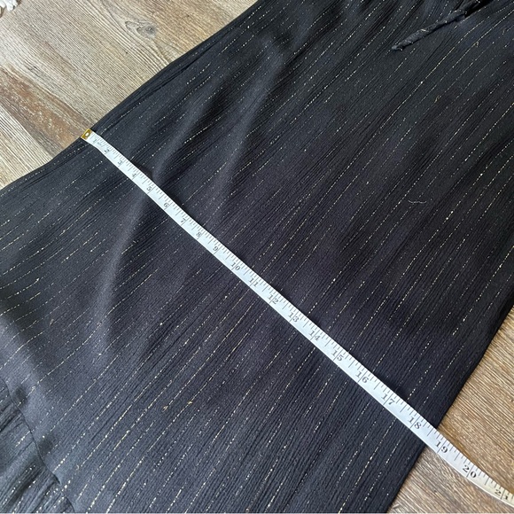 A New Day Black Maxi Sundress - Black with Gold Threading - Picture 9 of 12